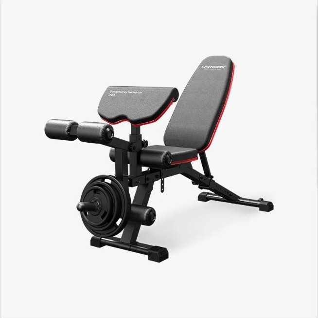 Best-selling home fitness equipment: HARISON HR-609 adjustable weight bench with leg extension attachment