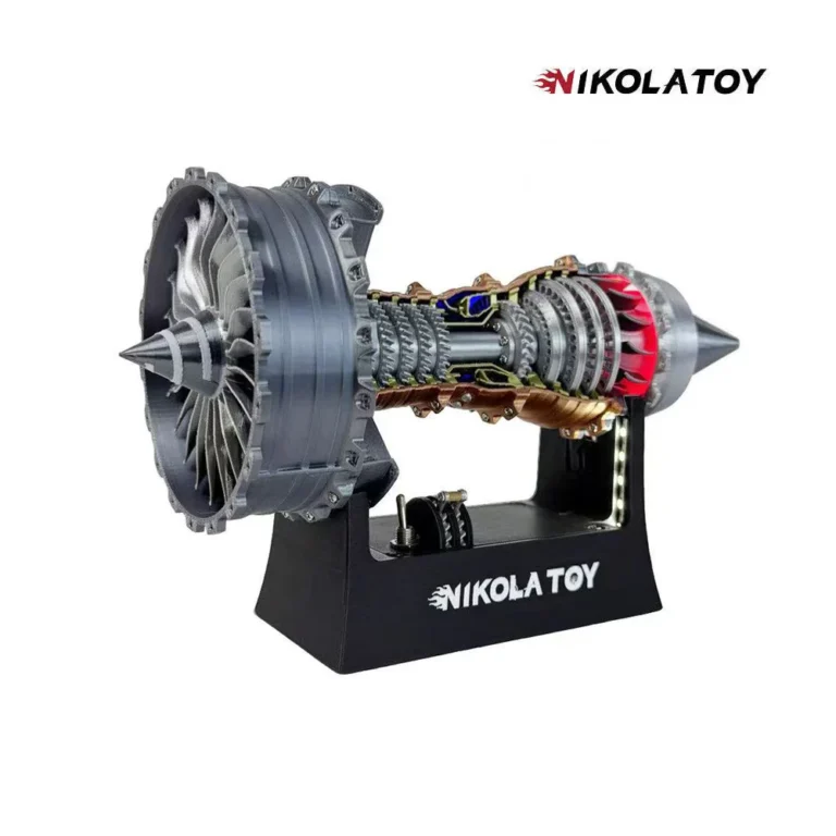 NikolaToy TR900 turbofan engine model desk display