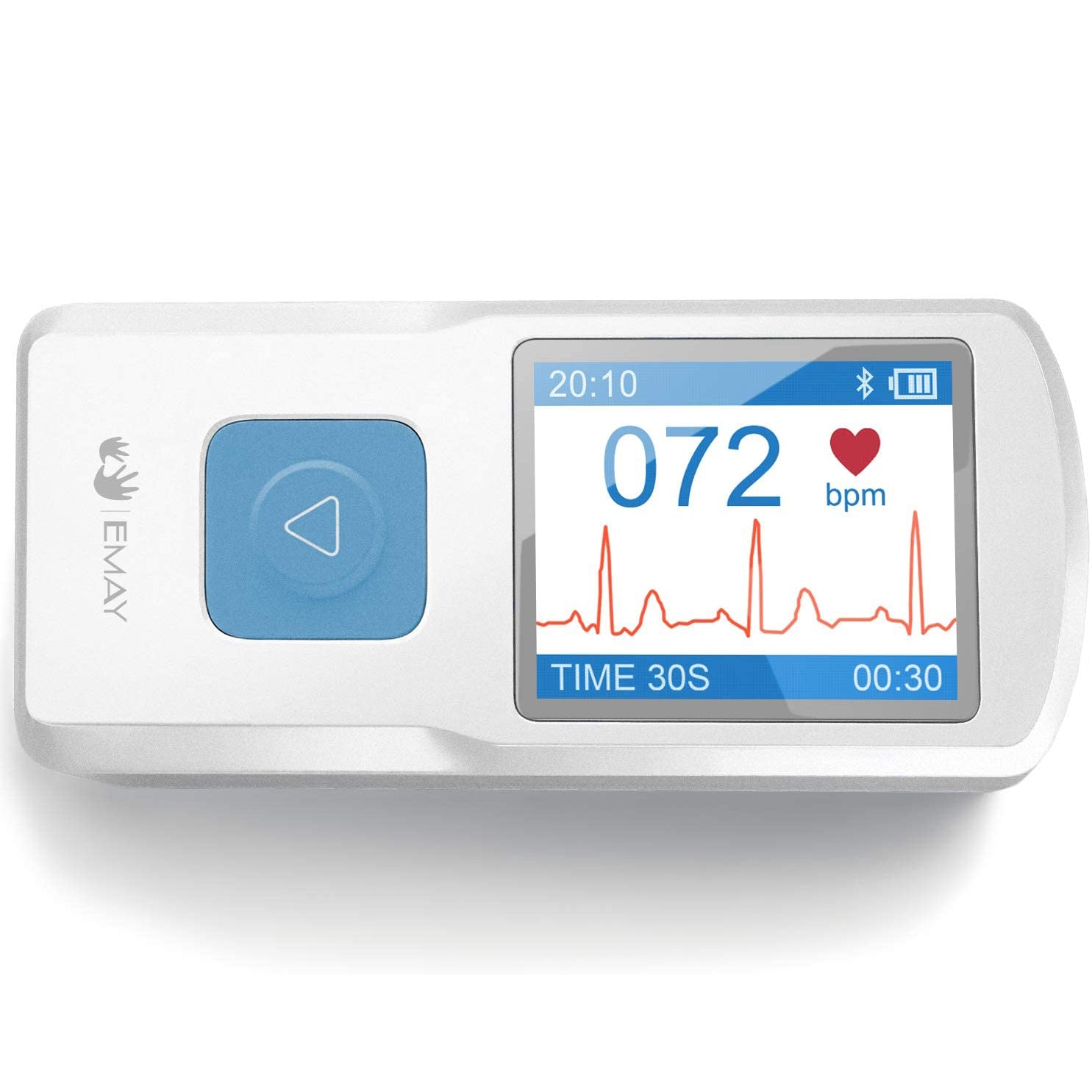 EMAY portable EKG monitor with color screen, blue