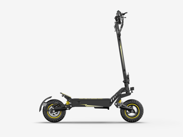 OOTD T10 electric scooter with 11-inch off-road tires, black and yellow